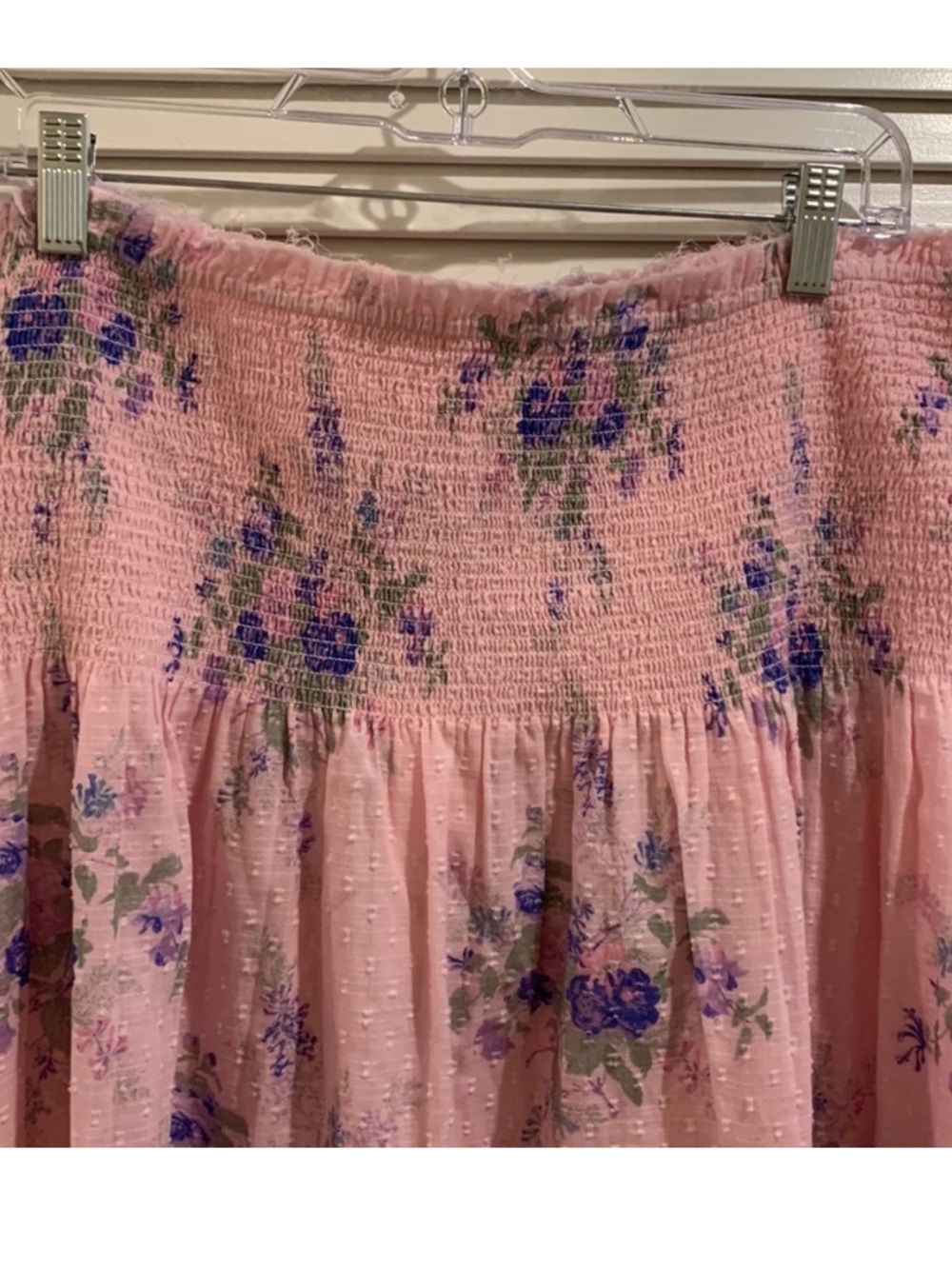 Loveshackfancy Pink Floral Cottagecore Falune Cotton Maxi Drop Waist Skirt XXL - Picture 5 of 15